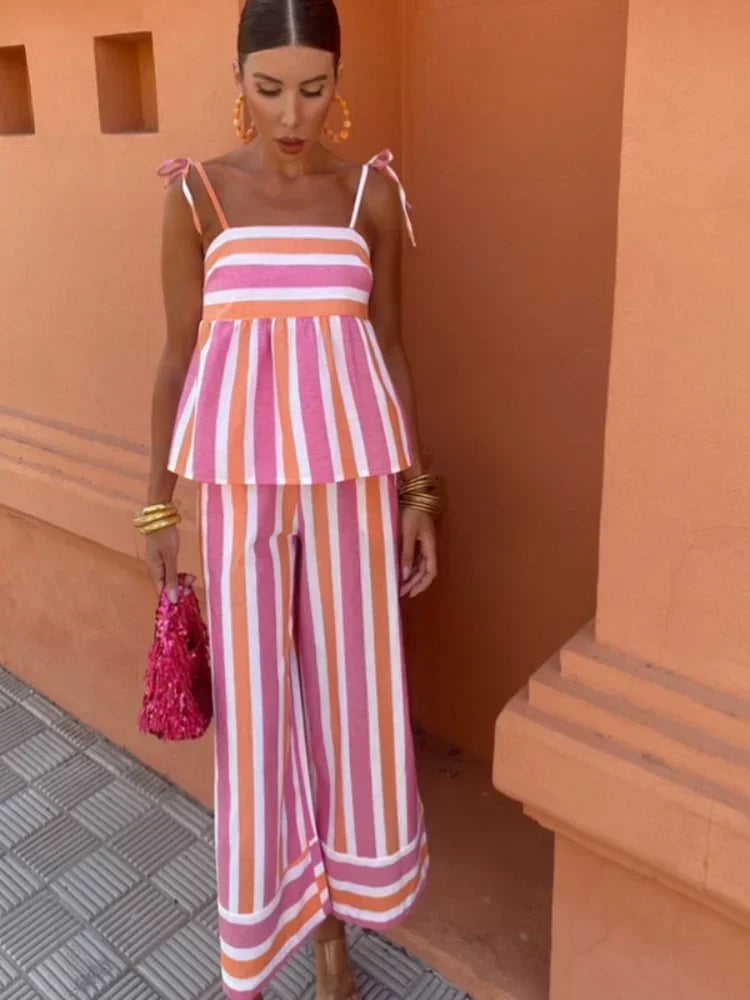 Tahlia | Striped Summer Co-ord Set