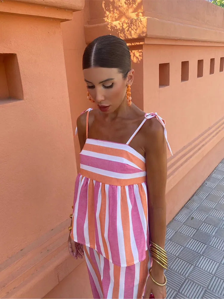 Tahlia | Striped Summer Co-ord Set