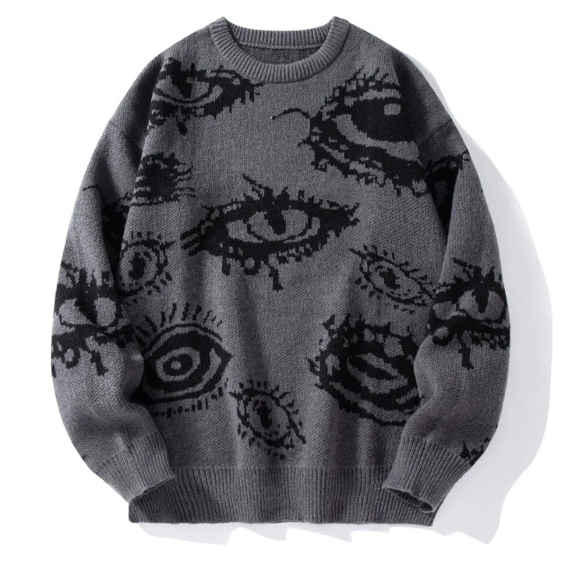 Abstract Eye Pattern Sweater