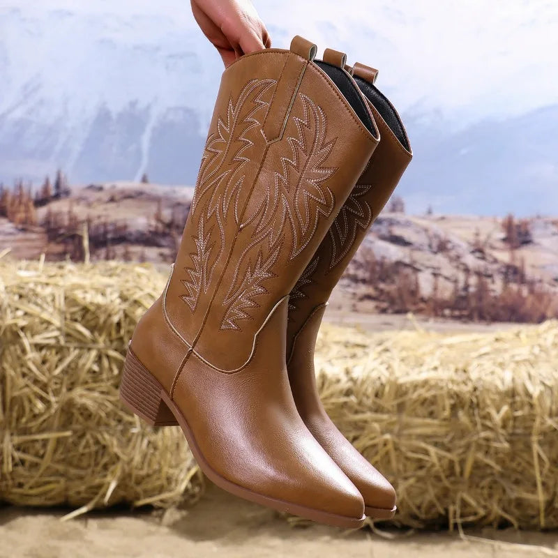 Women’s Western Stitch Mid-Calf Boots