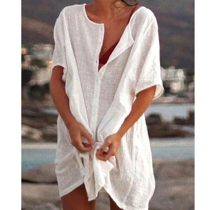 Lyra | Relaxed Button-Up Beach Cover-Up