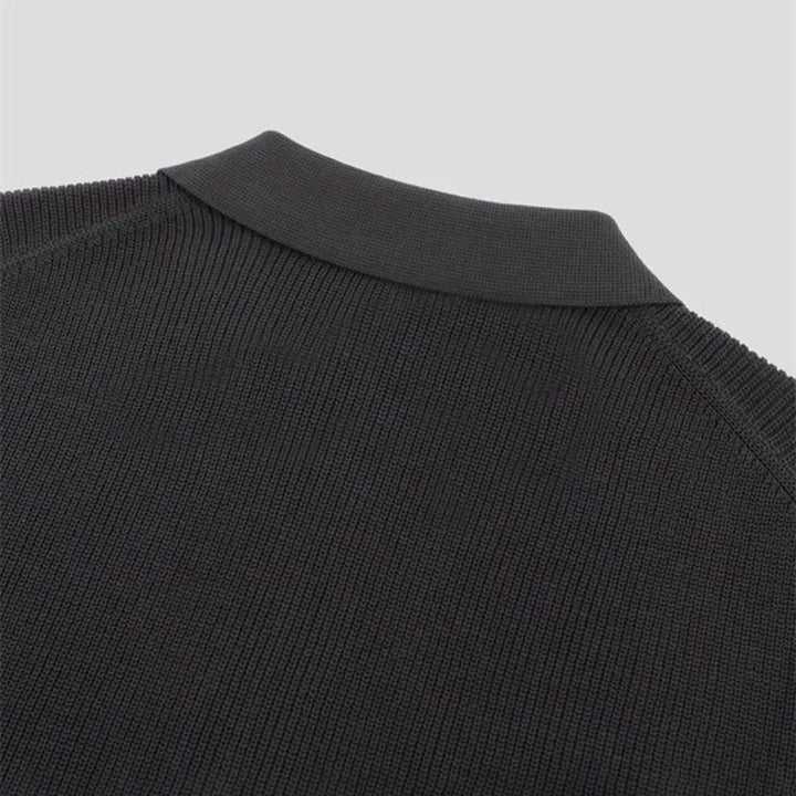 Declan | Men’s Muscle-Fit Quarter-Zip Knit Polo