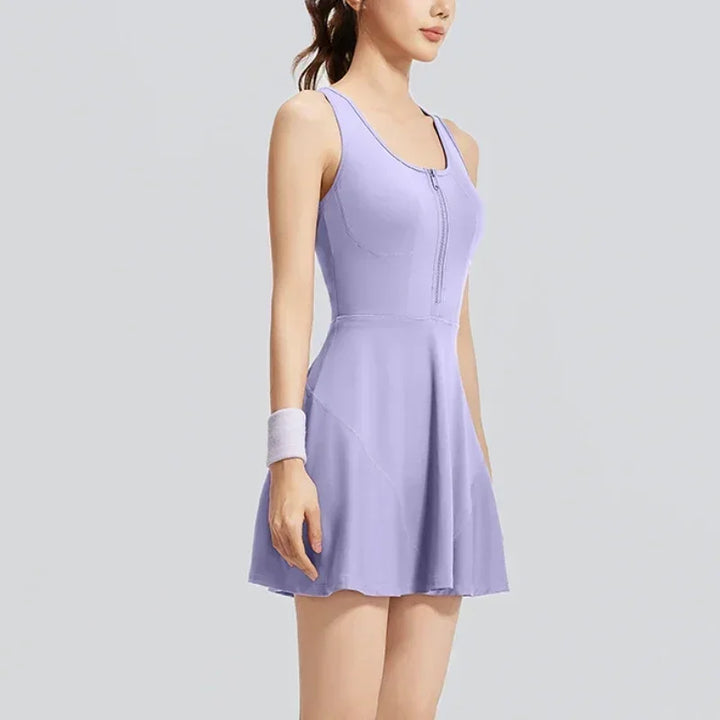 Aria | Women’s Zip-Front Flared Pickleball &amp; Tennis Dress
