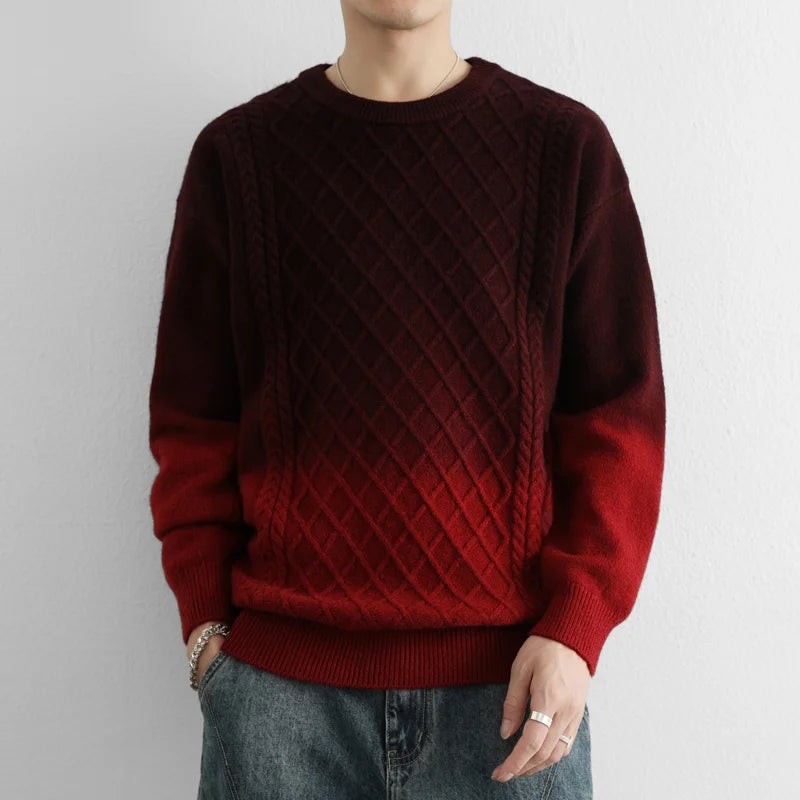 Gradient Diamond Knit Sweater