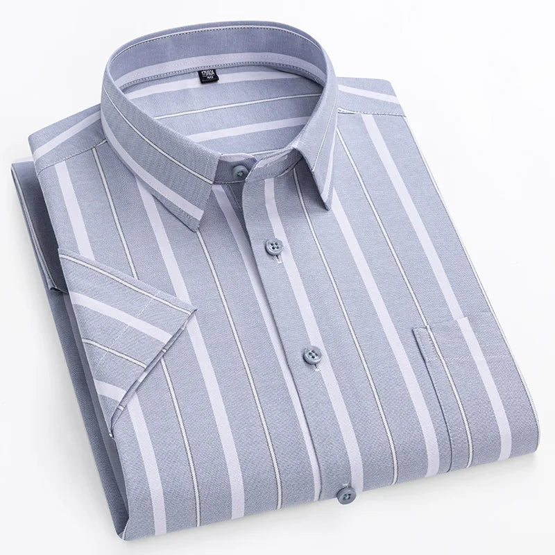 Winston | Men’s Classic Patterned Short Sleeve Button-Down Shirt