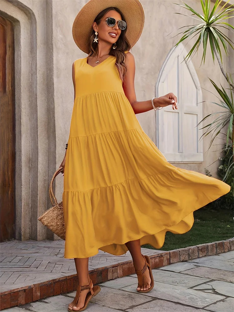 Liana | Sleeveless Flowy Summer Dress