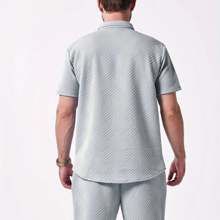 Saint-Tropez | Men’s Embossed Performance-Stretch Two-Piece Set