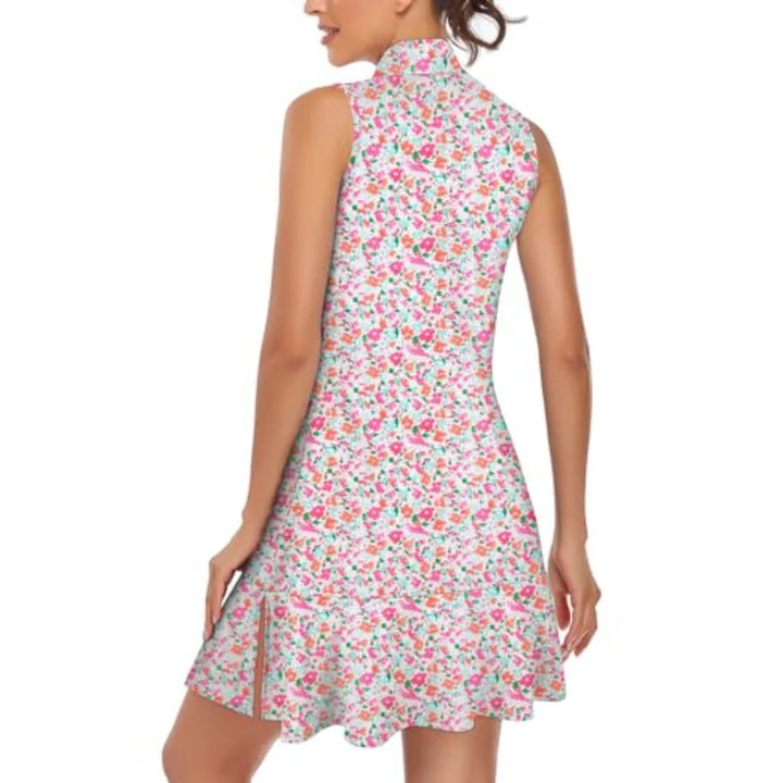 Harper | Women’s Floral Quarter-Zip Golf &amp; Pickleball Dress
