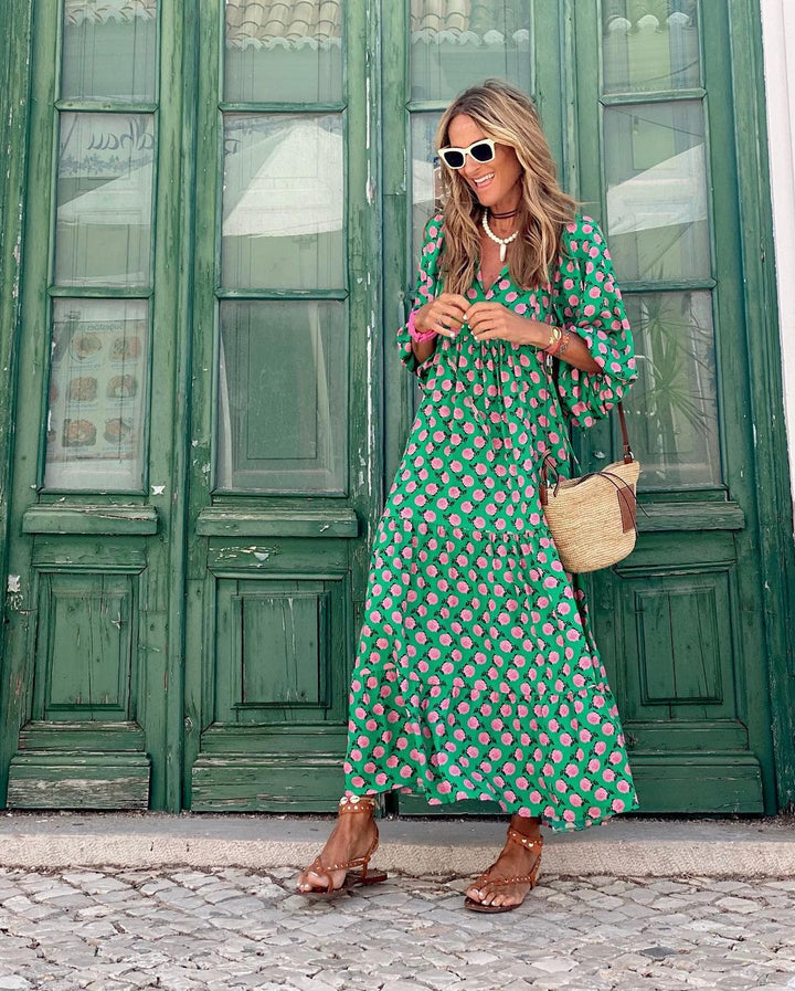 Lucinda | Playful Floral Midi Dress