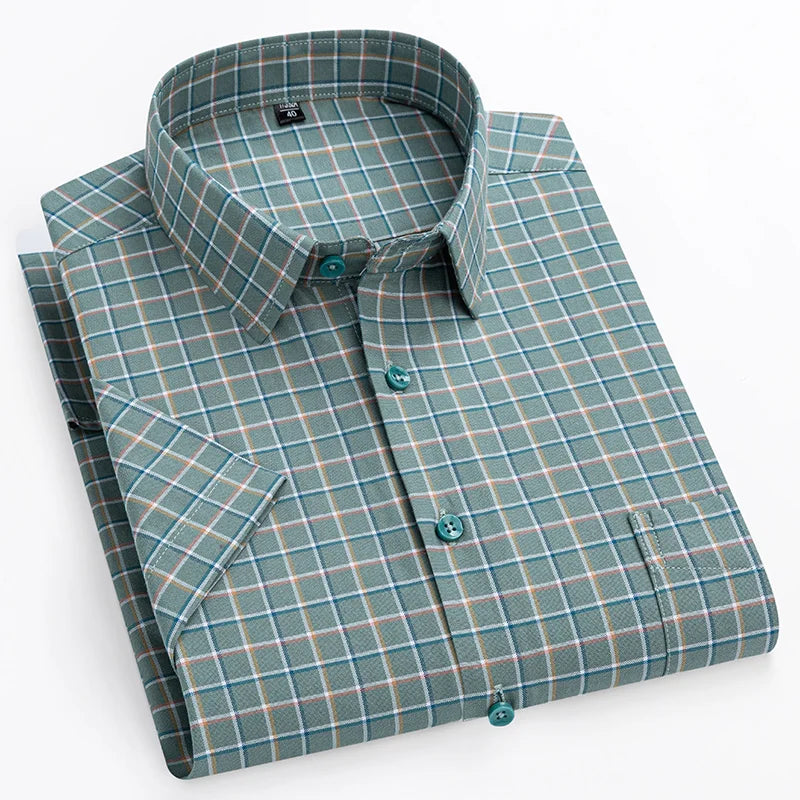 Winston | Men’s Classic Patterned Short Sleeve Button-Down Shirt