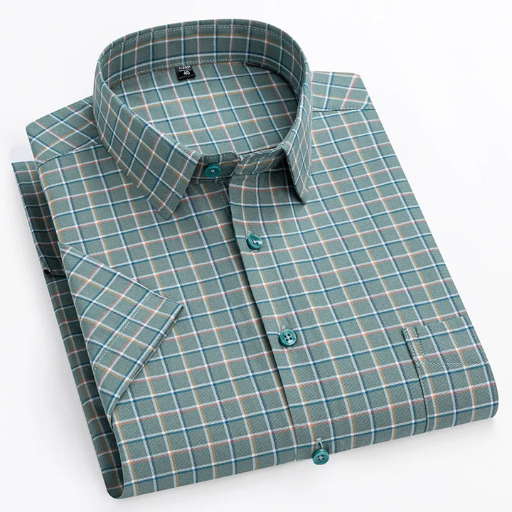 Winston | Men’s Classic Patterned Short Sleeve Button-Down Shirt