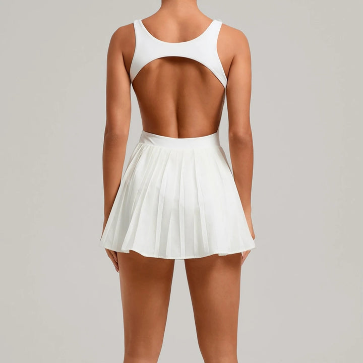 Stella | Women’s V-Waist Pleated Pickleball &amp; Tennis Dress