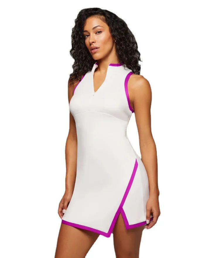 Blair | Women’s Contrast-Trim Mock-Neck Golf &amp; Tennis Dress
