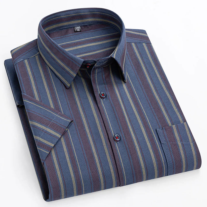 Winston | Men’s Classic Patterned Short Sleeve Button-Down Shirt
