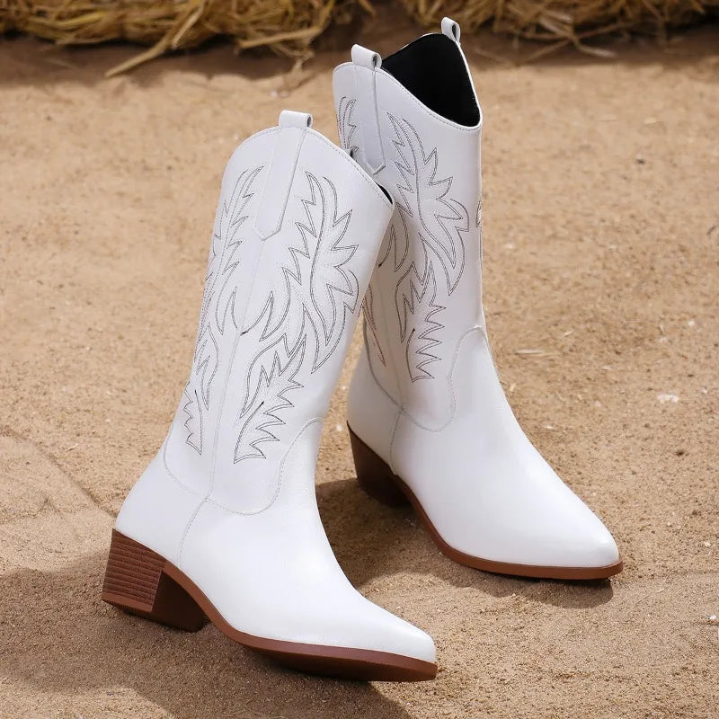 Women’s Western Stitch Mid-Calf Boots