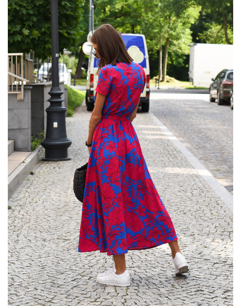 Zayla | Bold Floral Shirt Dress