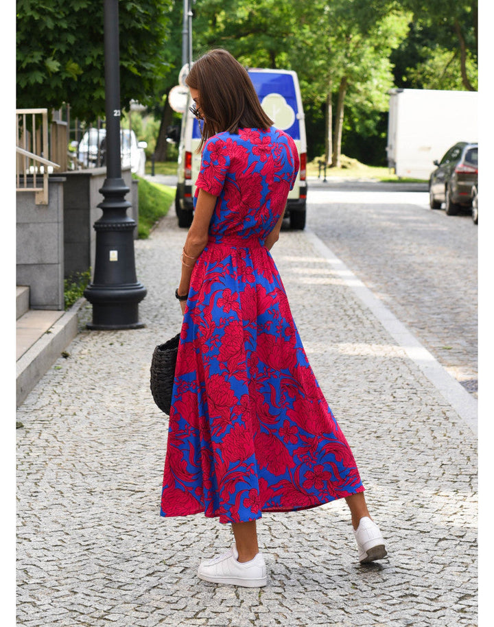 Zayla | Bold Floral Shirt Dress