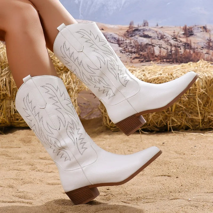 Women’s Western Stitch Mid-Calf Boots