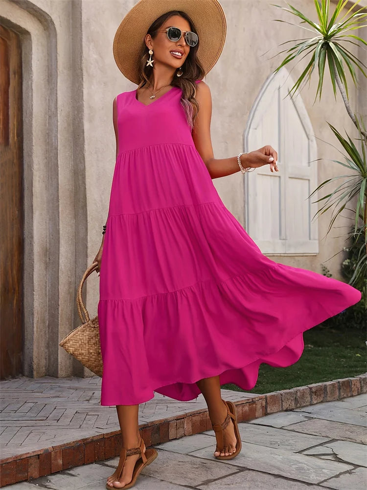 Liana | Sleeveless Flowy Summer Dress