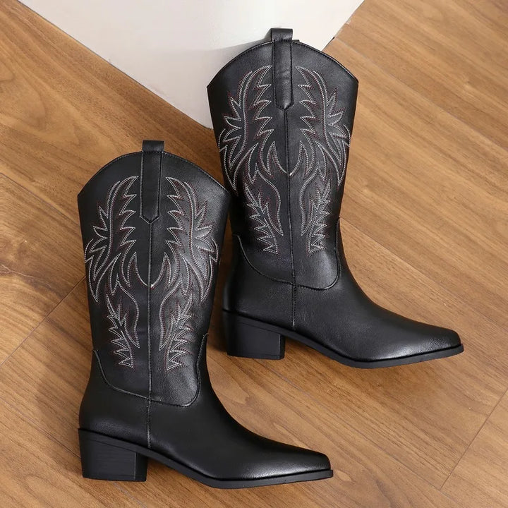 Women’s Western Stitch Mid-Calf Boots