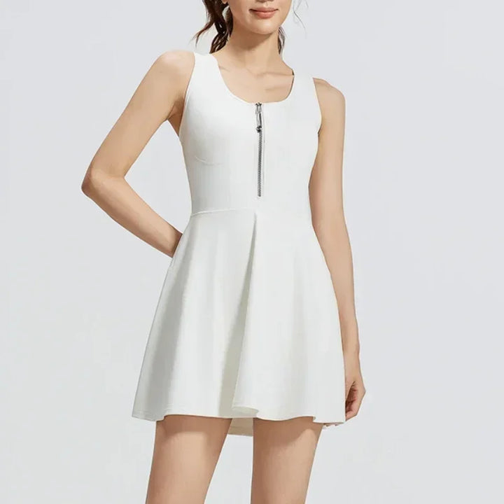 Aria | Women’s Zip-Front Flared Pickleball &amp; Tennis Dress