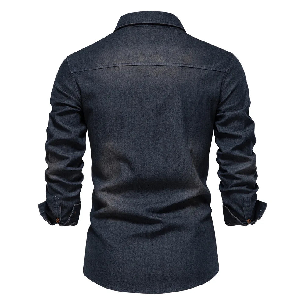 Weston | Men’s Soft-Washed Denim Button-Down Shirt