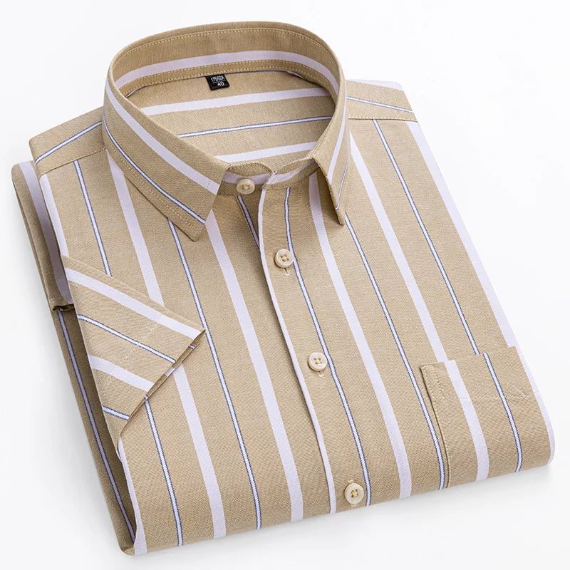 Winston | Men’s Classic Patterned Short Sleeve Button-Down Shirt
