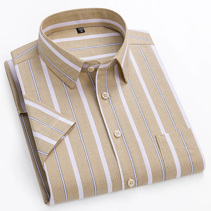 Winston | Men’s Classic Patterned Short Sleeve Button-Down Shirt