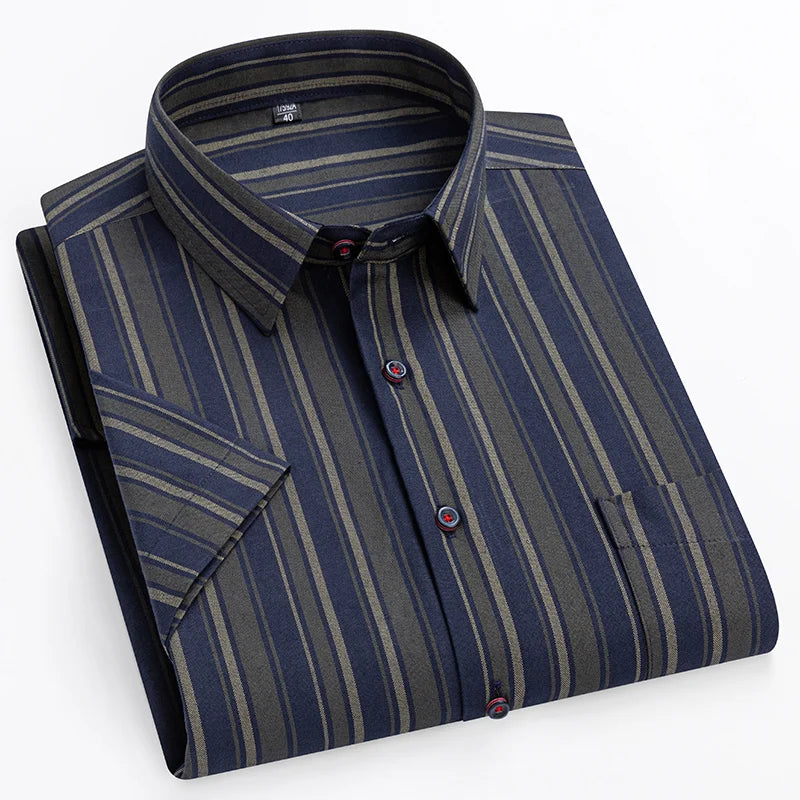 Winston | Men’s Classic Patterned Short Sleeve Button-Down Shirt