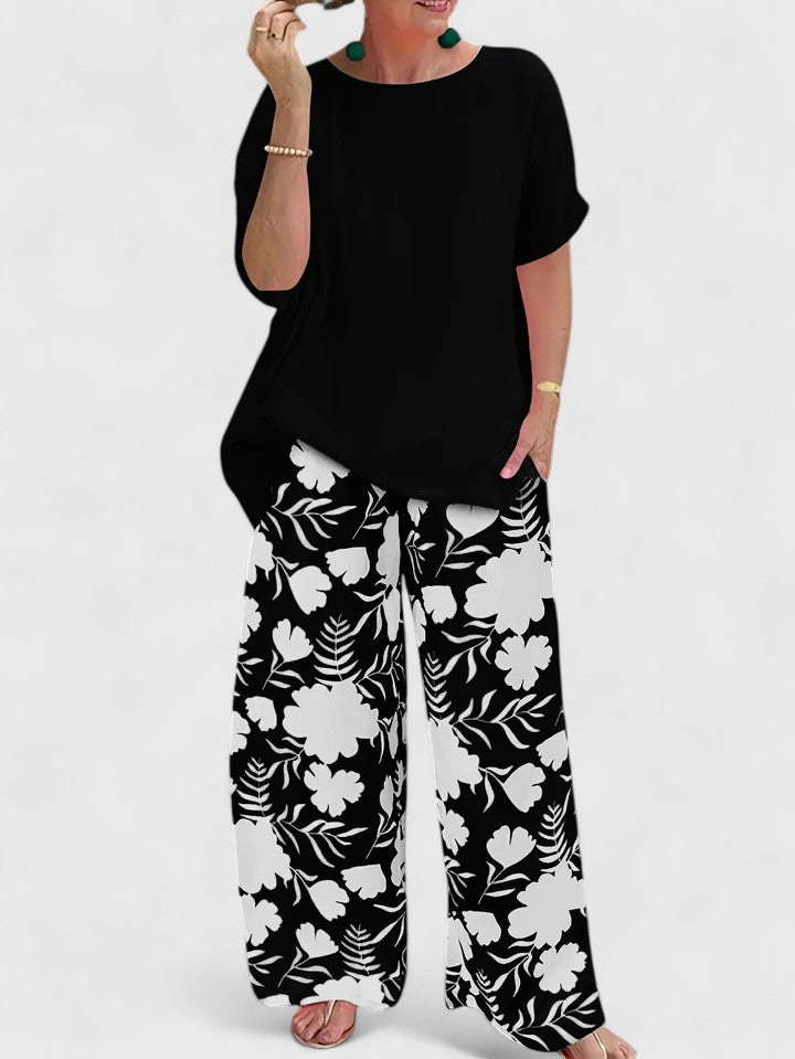 Marina | Relaxed Fit Floral Two-Piece Set