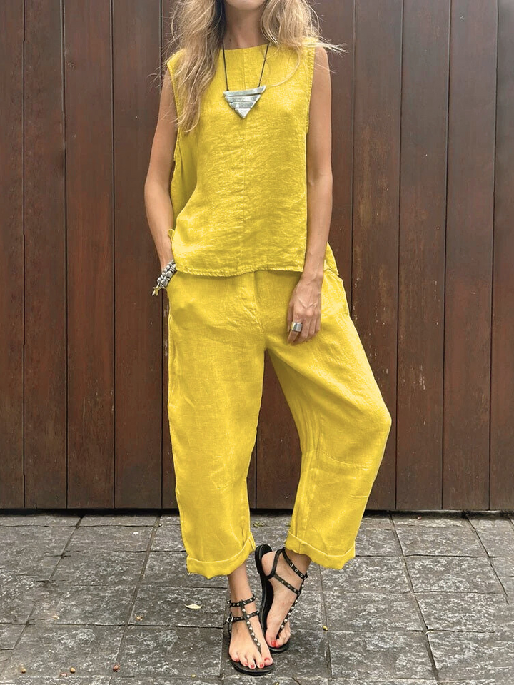 Nerina | Sleeveless Relaxed Two-Piece Set