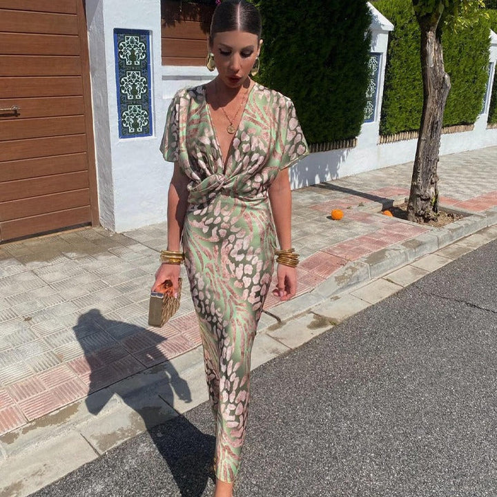 Nerida | Elegant Draped Midi Dress