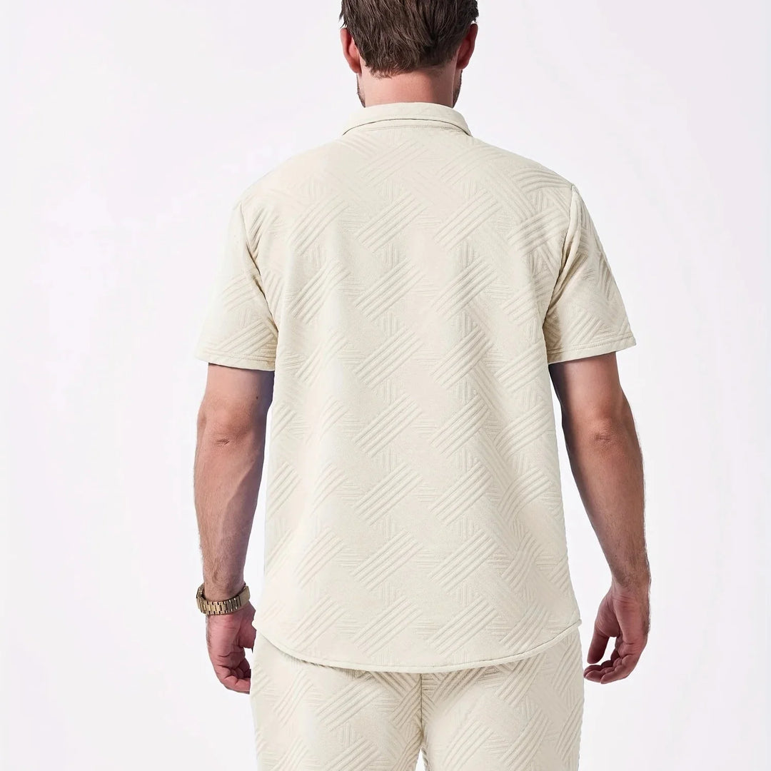 Saint-Tropez | Men’s Embossed Performance-Stretch Two-Piece Set