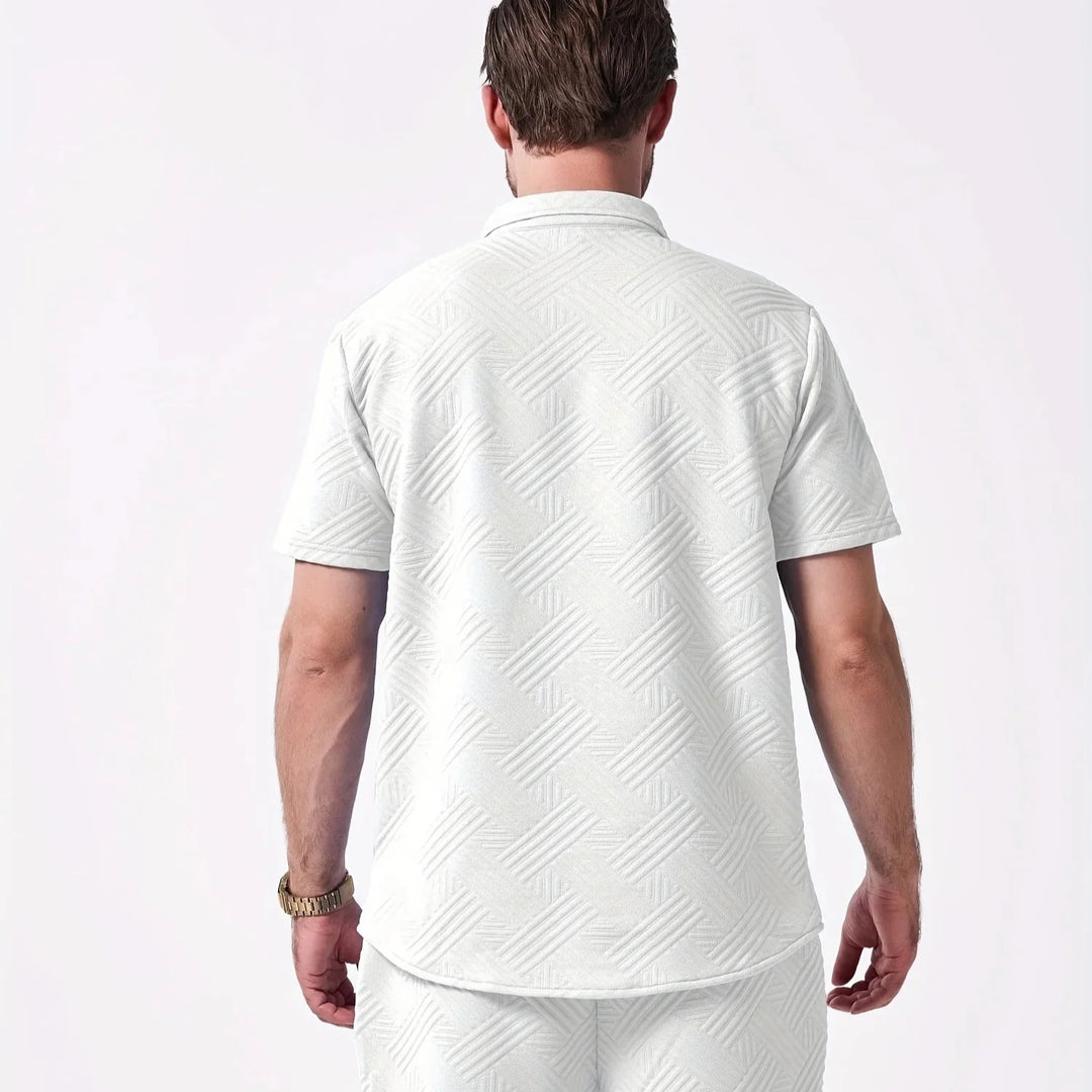 Saint-Tropez | Men’s Embossed Performance-Stretch Two-Piece Set