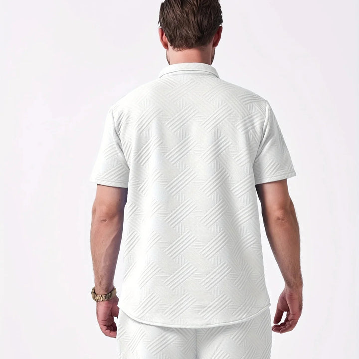 Saint-Tropez | Men’s Embossed Performance-Stretch Two-Piece Set