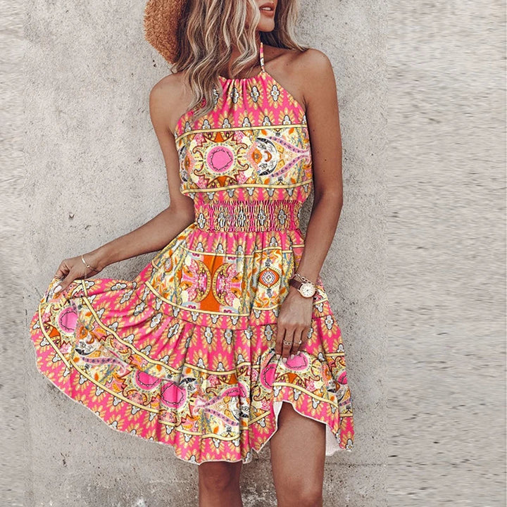 Esme | Boho Halter Summer Mini Dress