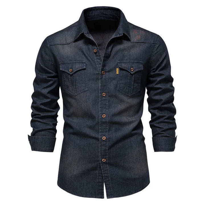 Weston | Men’s Soft-Washed Denim Button-Down Shirt