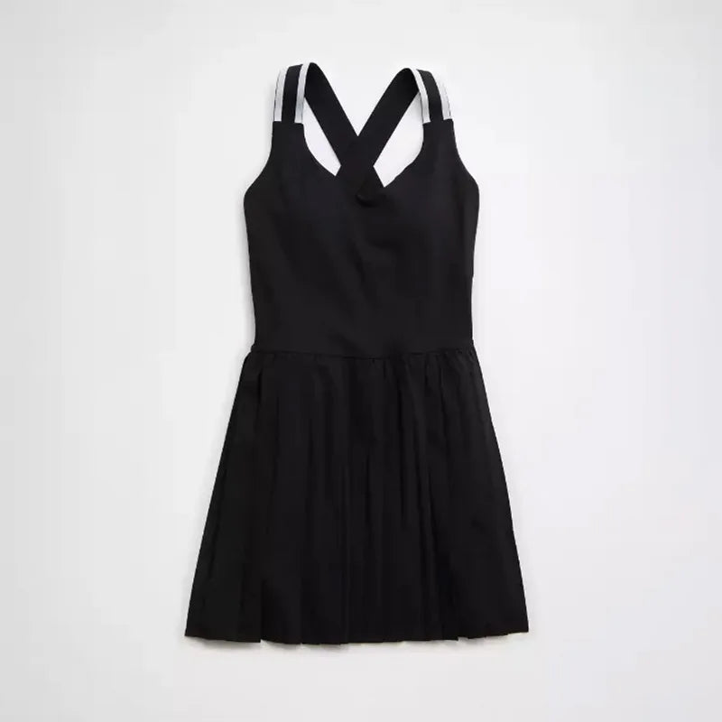 Maya | Women’s Racerback Pleated Pickleball Dress with Perforated Hem