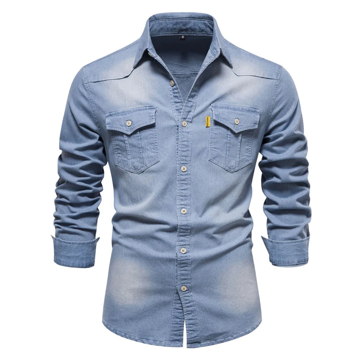 Weston | Men’s Soft-Washed Denim Button-Down Shirt