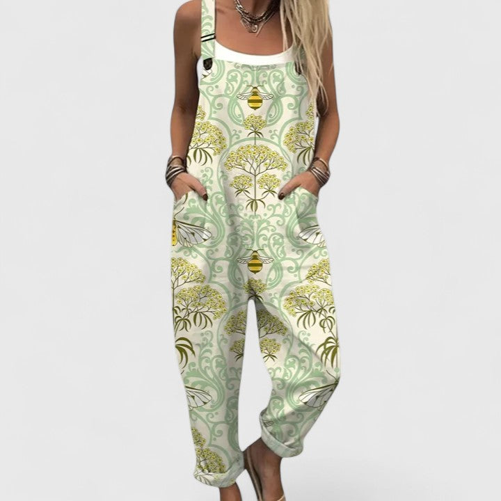 Zuri | Playful Chicken Print Overalls