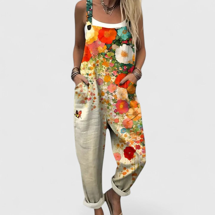Zuri | Playful Chicken Print Overalls