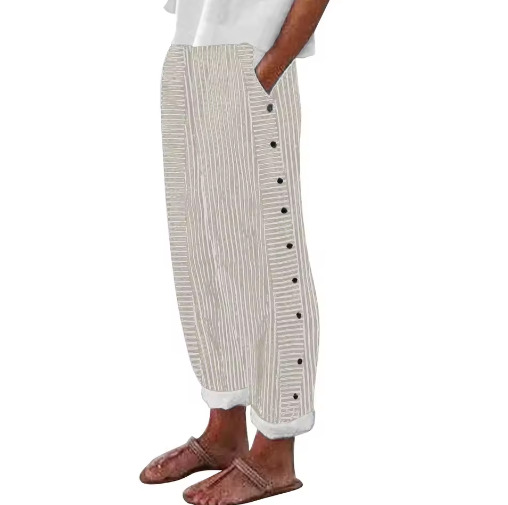 Marin | Women’s High-Waist Striped Straight-Leg Cropped Pants