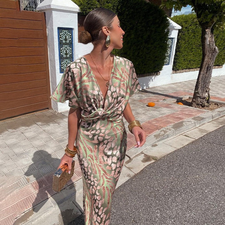 Nerida | Elegant Draped Midi Dress