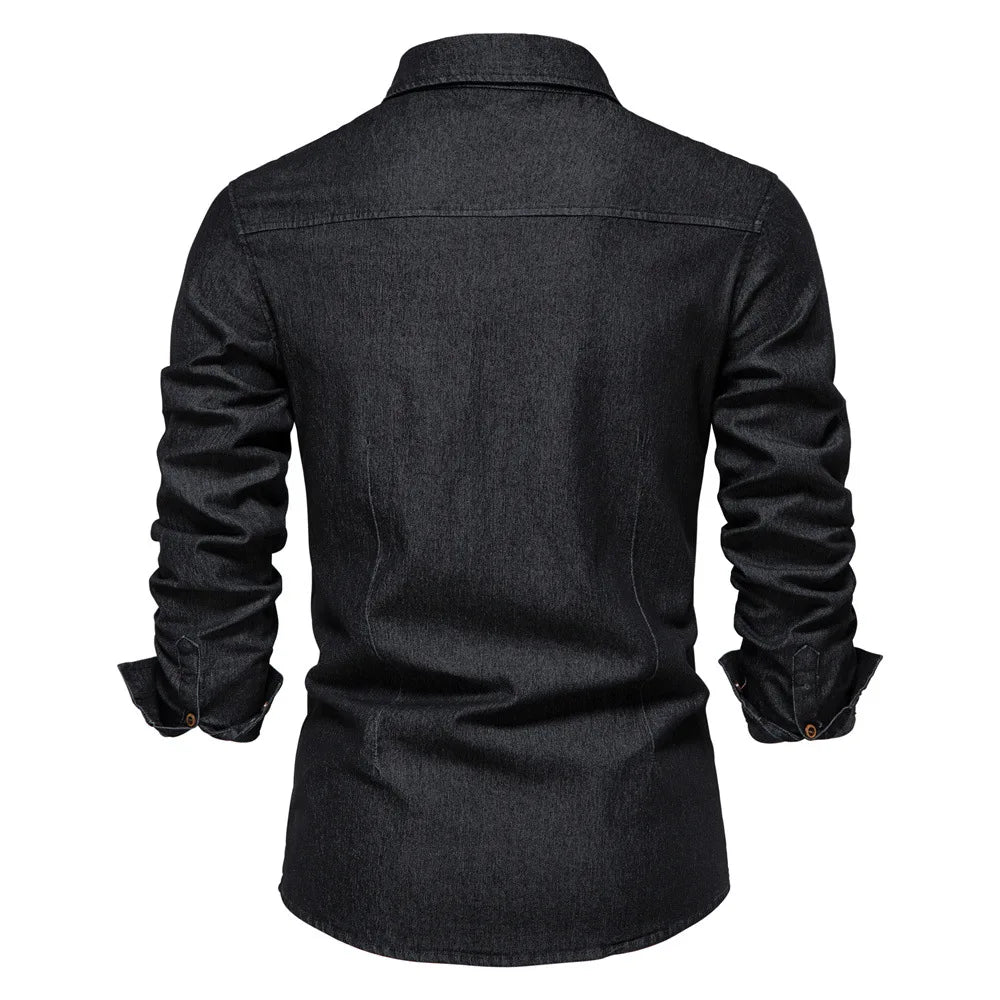 Weston | Men’s Soft-Washed Denim Button-Down Shirt