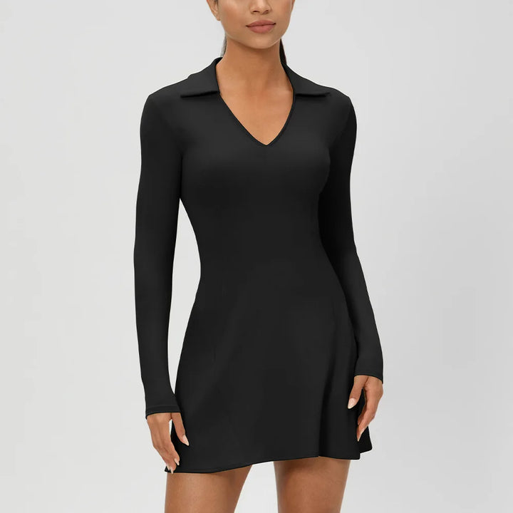 Rowan | Women’s Long-Sleeve Polo Golf &amp; Pickleball Dress