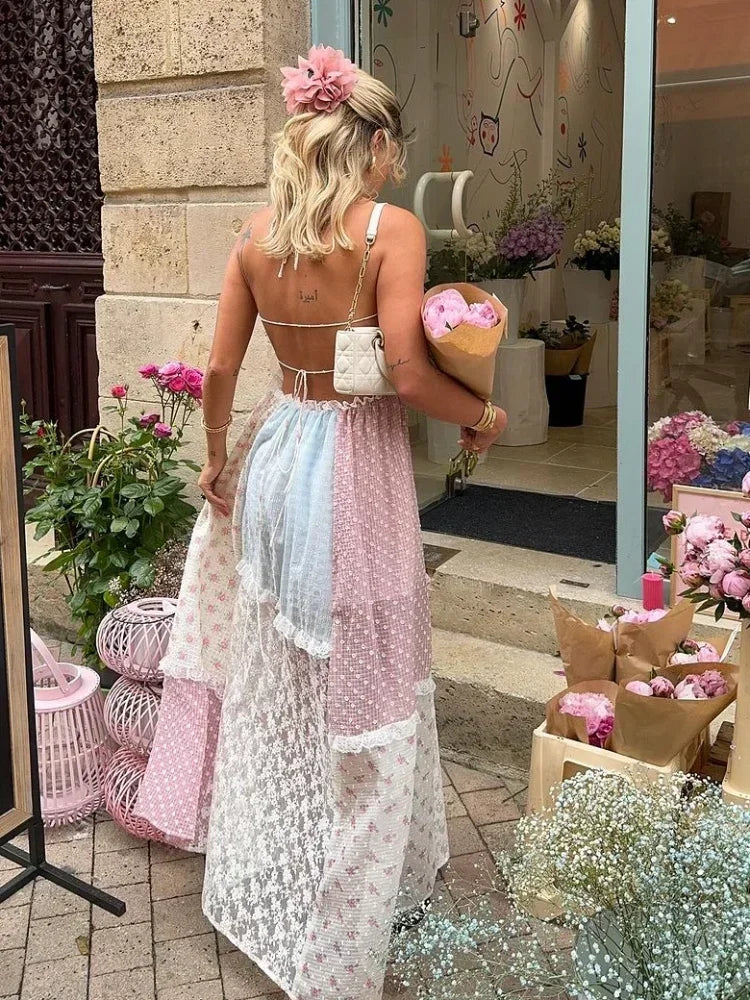 Celeste | Romantic Patchwork Maxi Dress