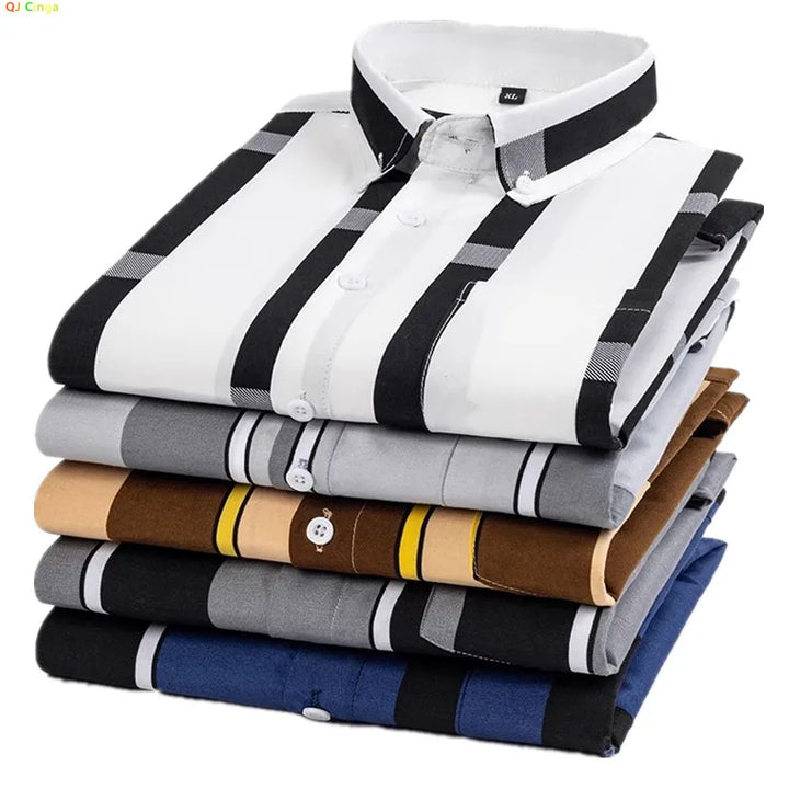 Kensington | Men’s Vertical Colorblock Panel Long Sleeve Button-Down