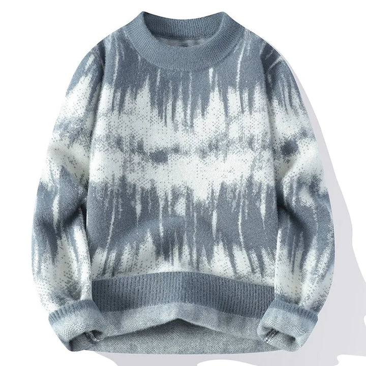 Abstract Gradient Knit Sweater