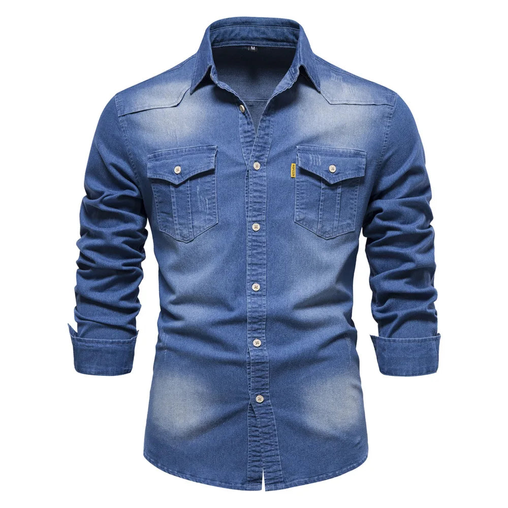 Weston | Men’s Soft-Washed Denim Button-Down Shirt