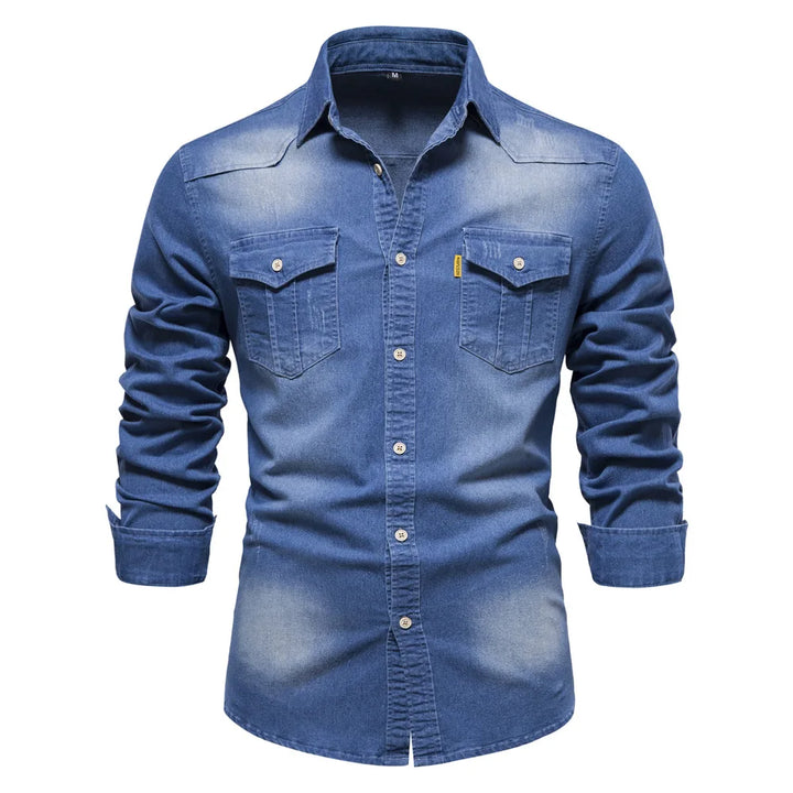 Weston | Men’s Soft-Washed Denim Button-Down Shirt